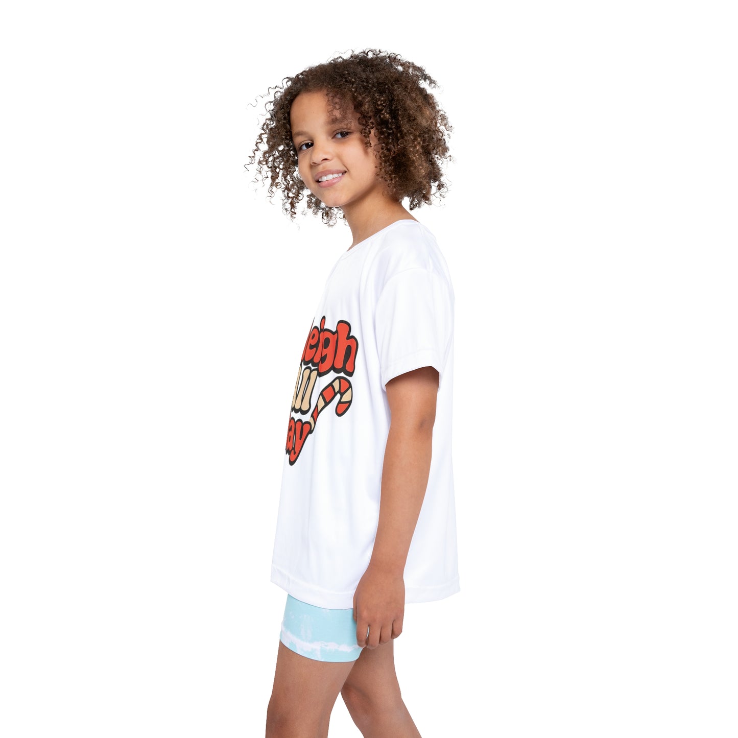 “Sleigh day” Kids holiday Christmas Sports Jersey (AOP)