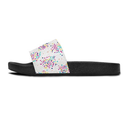 Women's Slide Sandals Geometric Dot Cluster / Abstract Confetti