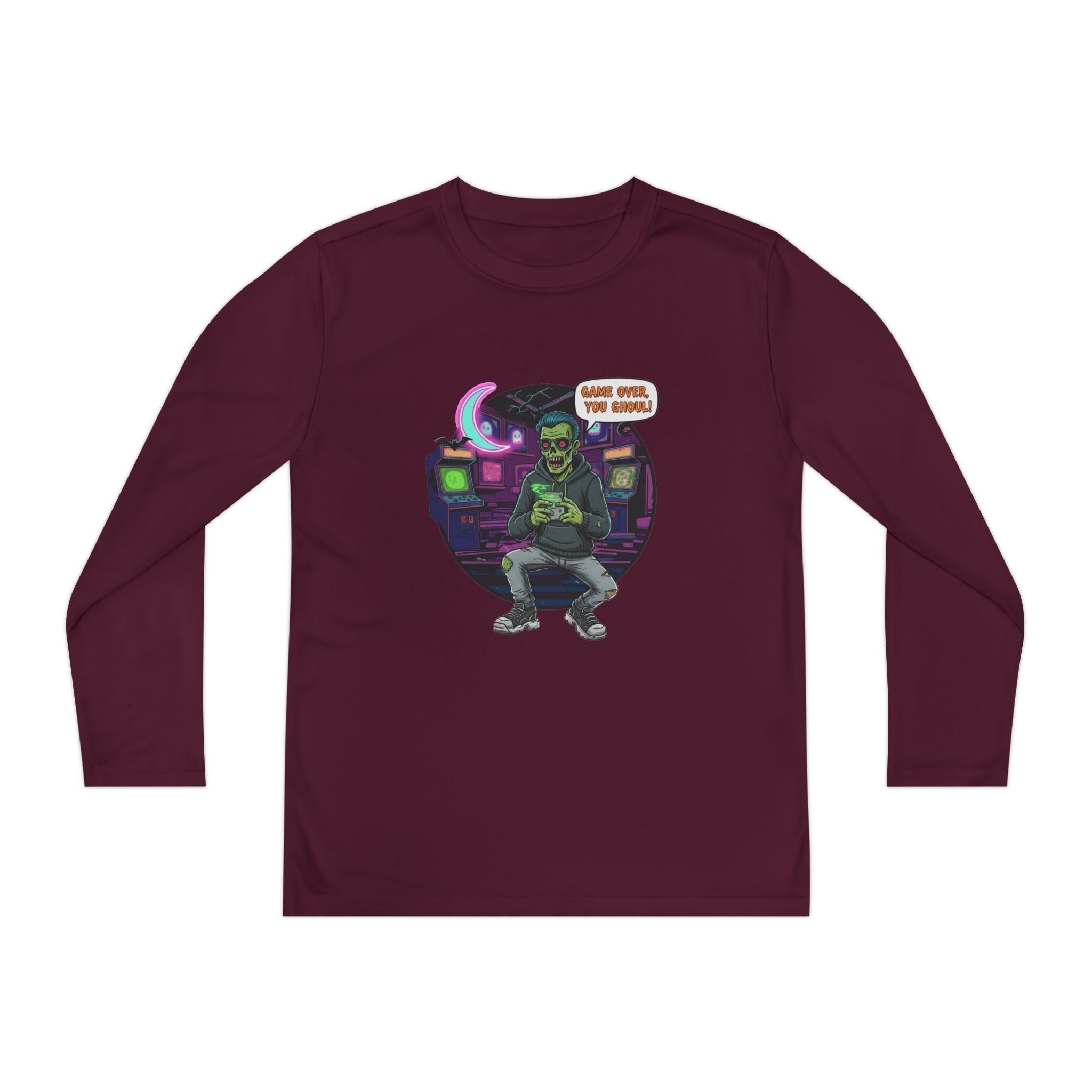 Youth Long Sleeve Tee, Gamer Shirt, Kids Graphic Tee, Halloween Costume Top, Fun Kids Apparel, Birthday Gift for Boys
