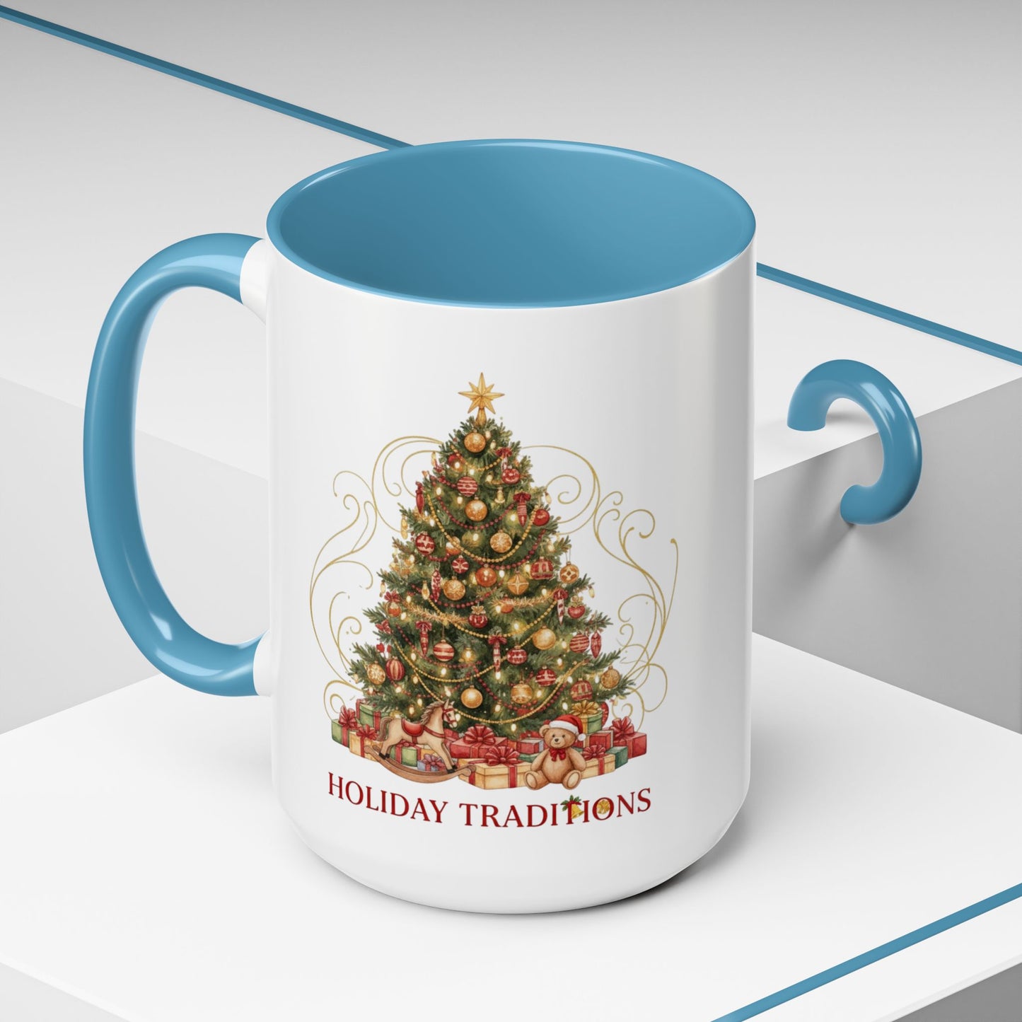 Holiday Traditions Christmas Tree Accent Coffee Mug (11/15oz)
