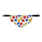 Happy Vibes Pet Bandana Collar - Colorful Emoji Design for Dogs