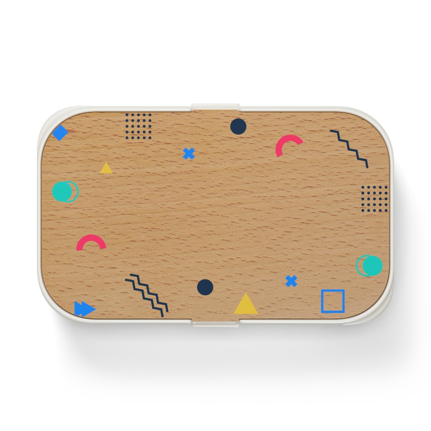 Colorful retro Bento Lunch Box with Fun Patterns