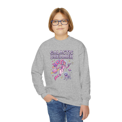 Youth Sweatshirt — "Galactic Dreamer" Astronaut Mermaid Crewneck