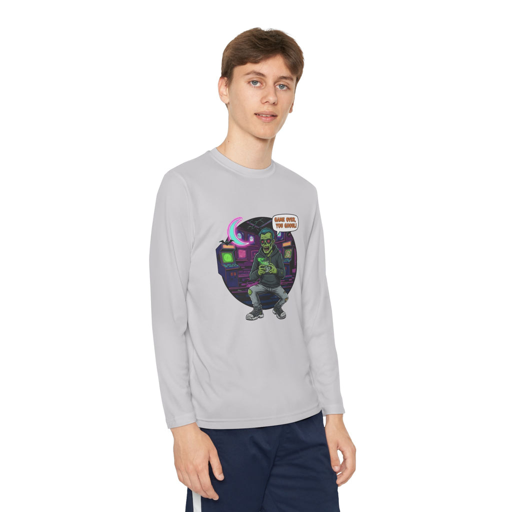 Youth Long Sleeve Tee, Gamer Shirt, Kids Graphic Tee, Halloween Costume Top, Fun Kids Apparel, Birthday Gift for Boys