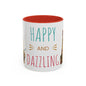 Happy and Dazzling smoking Cat Coffee Mug- cat smoking cigarette- funny (free shipping)