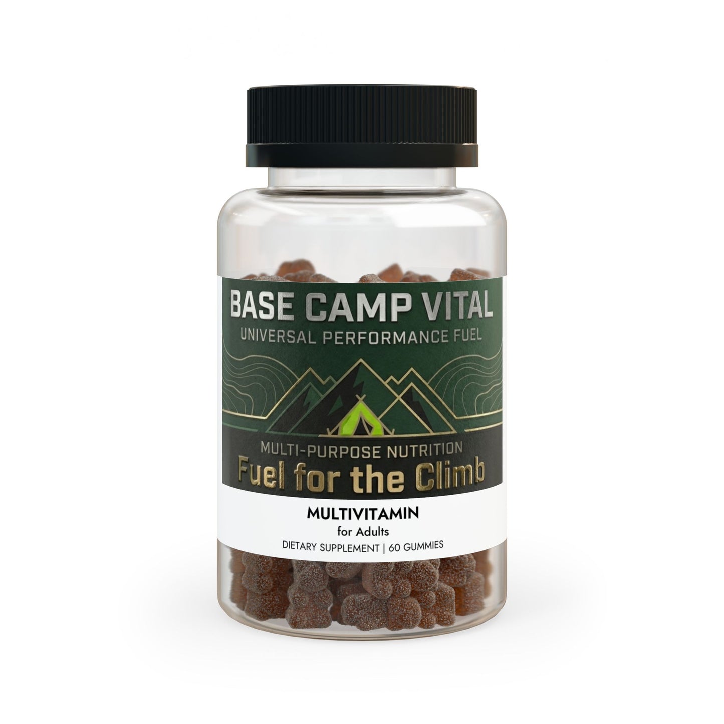 Base Camp Vital 60 Multivitamin Gummies – Energy, Exercise & Hair Support | Supports the USO (60 Gummies) (Free shipping)
