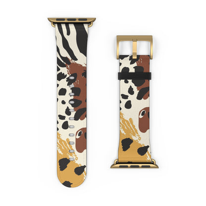 Wildlife Print Watch Band - Trendy and Stylish Accessory for Animal Lovers