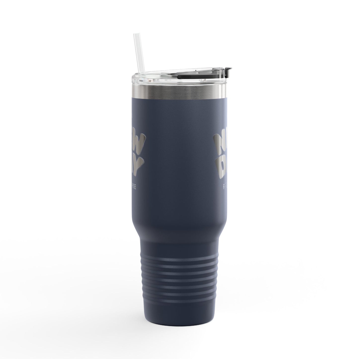 40oz Insulated Travel Mug — "It's a New Day" Motivational Tumbler