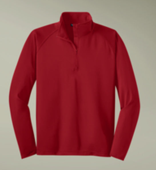 Men's Quarter-Zip Performance Pullover - Embroidered Sport-Wick Stretch