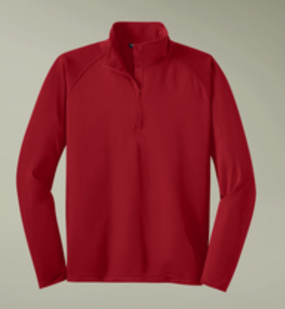Men's Quarter-Zip Performance Pullover - Embroidered Sport-Wick Stretch