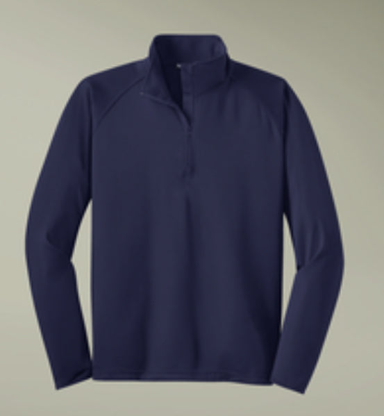 Men's Quarter-Zip Performance Pullover - Embroidered Sport-Wick Stretch