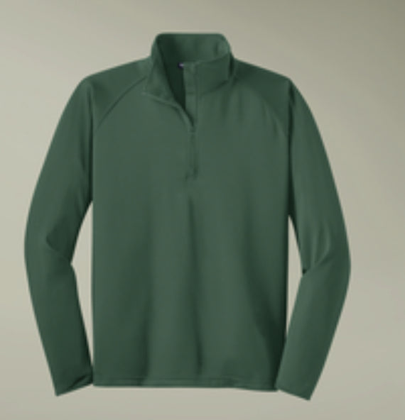 Men's Quarter-Zip Performance Pullover - Embroidered Sport-Wick Stretch