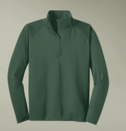 Men's Quarter-Zip Performance Pullover - Embroidered Sport-Wick Stretch
