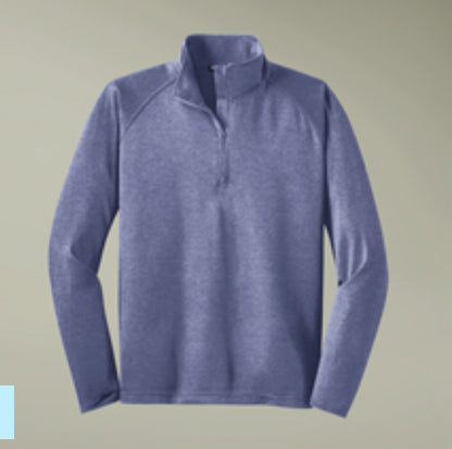 Men's Quarter-Zip Performance Pullover - Embroidered Sport-Wick Stretch