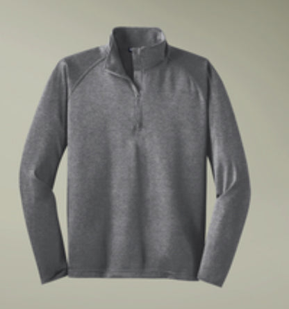 Men's Quarter-Zip Performance Pullover - Embroidered Sport-Wick Stretch