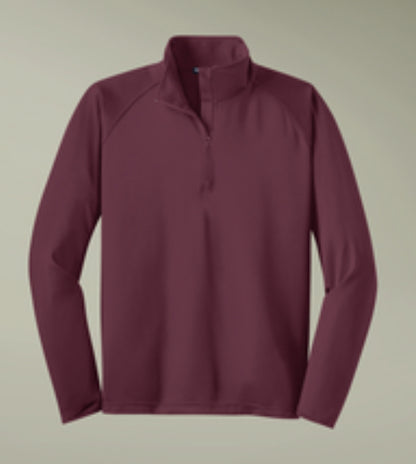 Men's Quarter-Zip Performance Pullover - Embroidered Sport-Wick Stretch