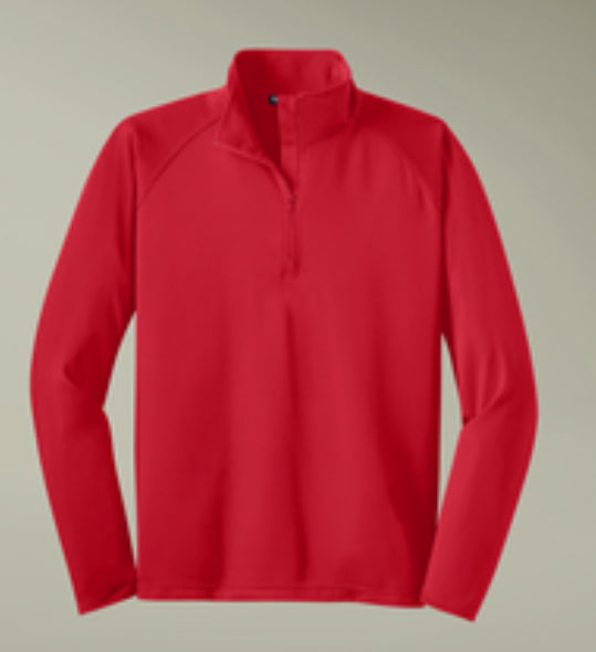 Men's Quarter-Zip Performance Pullover - Embroidered Sport-Wick Stretch
