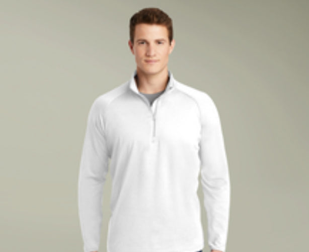 Men's Quarter-Zip Performance Pullover - Embroidered Sport-Wick Stretch