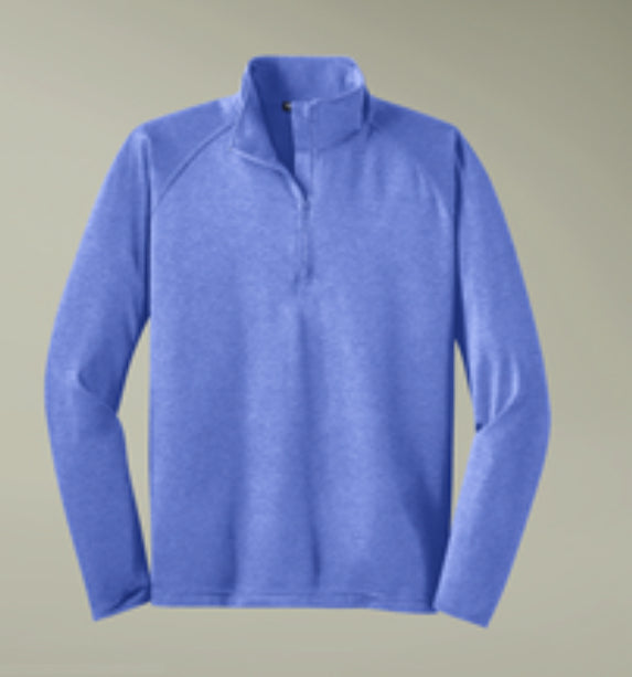 Men's Quarter-Zip Performance Pullover - Embroidered Sport-Wick Stretch
