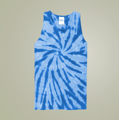 Men’s Tie-Dye Tank Top — multiple colors Spiral Swirl Summer Tank (free shipping)