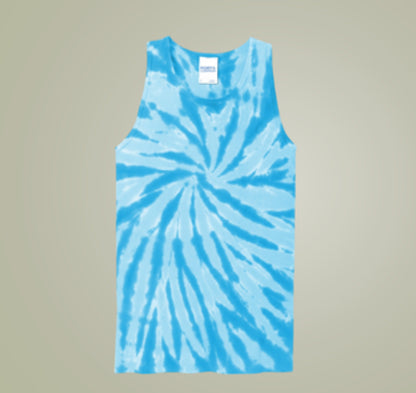 Men’s Tie-Dye Tank Top — multiple colors Spiral Swirl Summer Tank (free shipping)