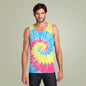 Men’s Tie-Dye Tank Top — multiple colors Spiral Swirl Summer Tank (free shipping)