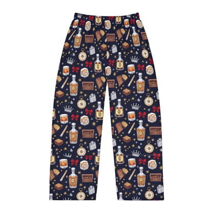 Men's Whiskey & Cigar Lounge Pajama Pants — Cozy Novelty Sleepwear