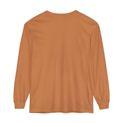 Women’s Yam colored Garment-Dyed Long Sleeve T-Shirt - Cozy Casual Style