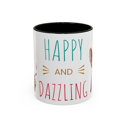 Happy and Dazzling smoking Cat Coffee Mug — Sphynx Cat Accent Mug (11/15oz) (free shipping)