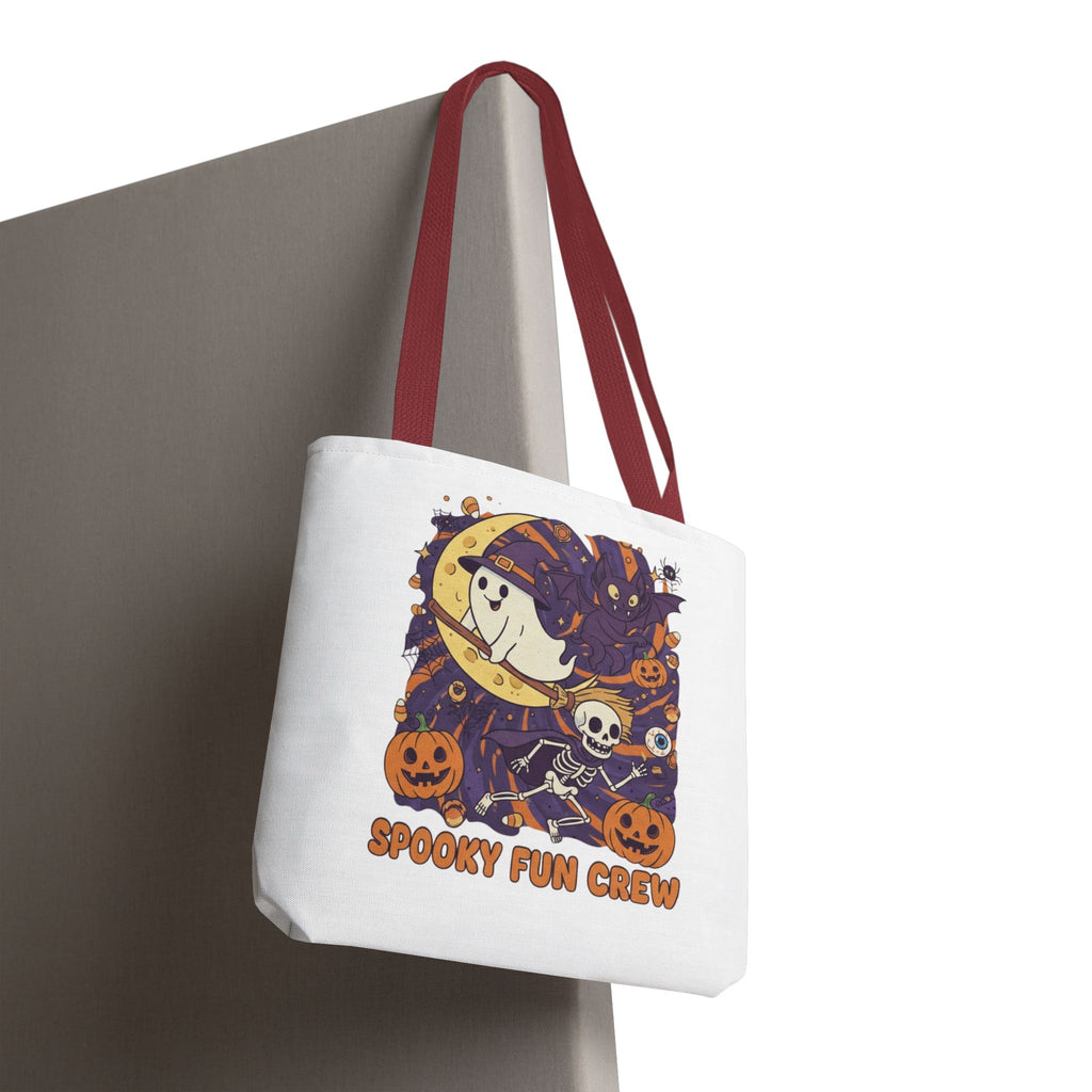 Spooky Fun Crew Halloween Tote Bag, Trick or Treat Bag, Haunted House Accessory, Fall Gift, Party Favor