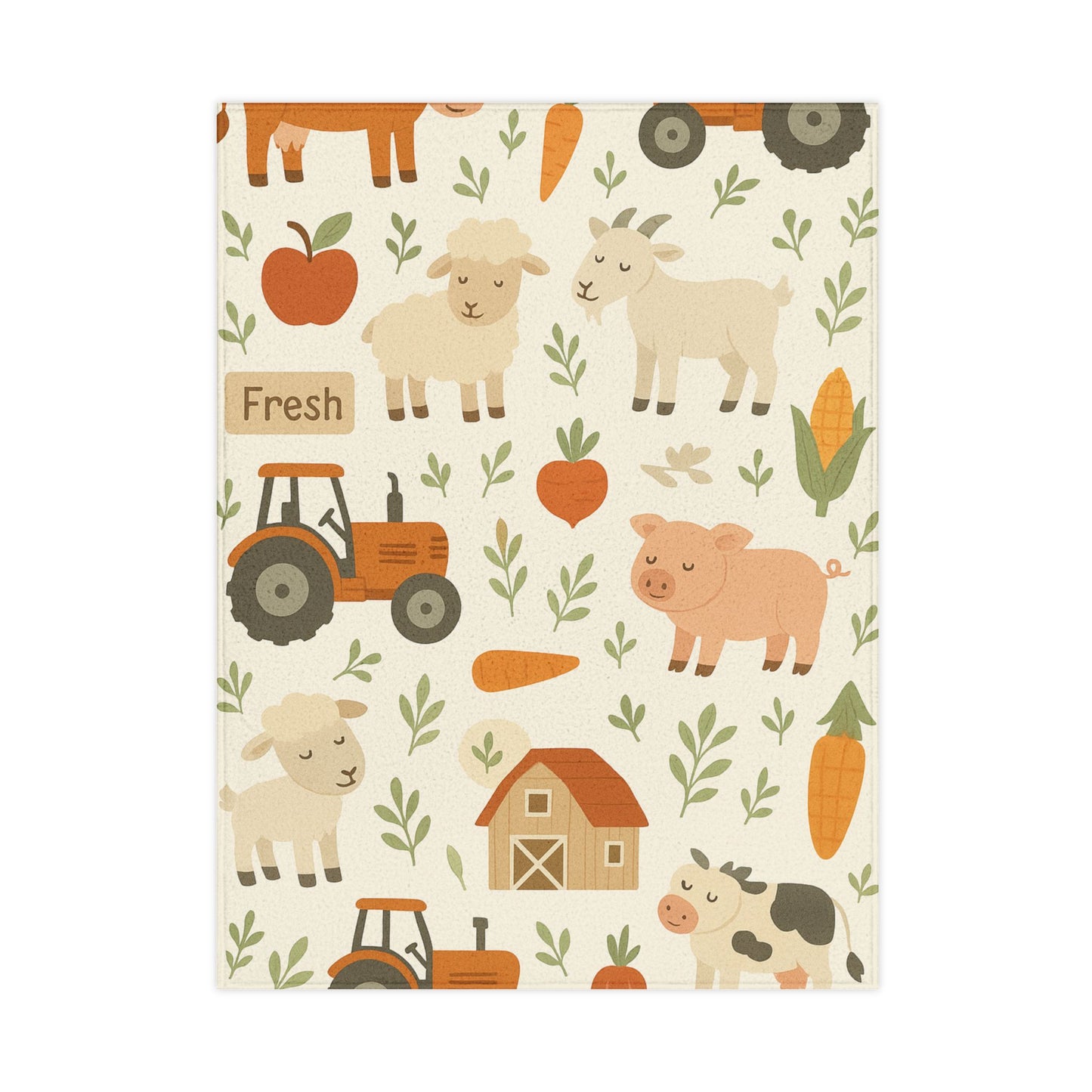 Farm Animal Toddler Blanket - Cozy and Cute Nursery Décor
