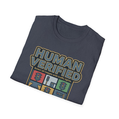 Human Verified T-Shirt — "I Am Not a Robot" CAPTCHA Graphic Tee