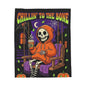 Chillin' to the Bone Skeleton Blanket, Cozy Halloween Throw, Spooky Decor, Plush Bed Blanket, Fall Home Accents