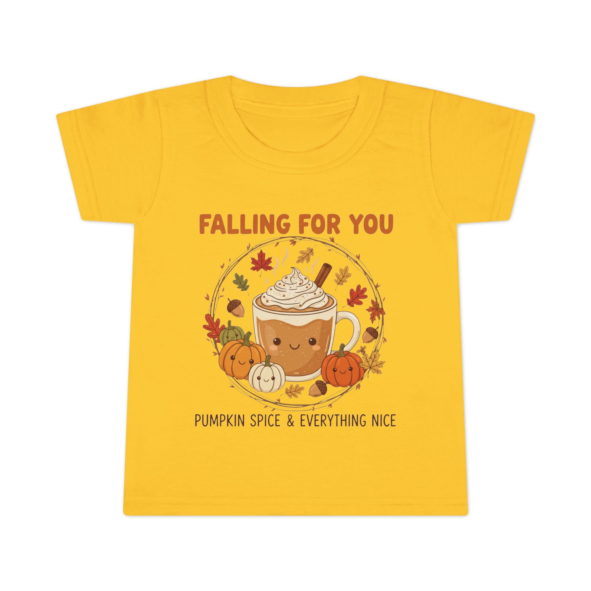 Fall-Themed Toddler T-Shirt, Cute Autumn Tee, Pumpkin Spice Fun, Thanksgiving Outfit, Seasonal Kids Apparel