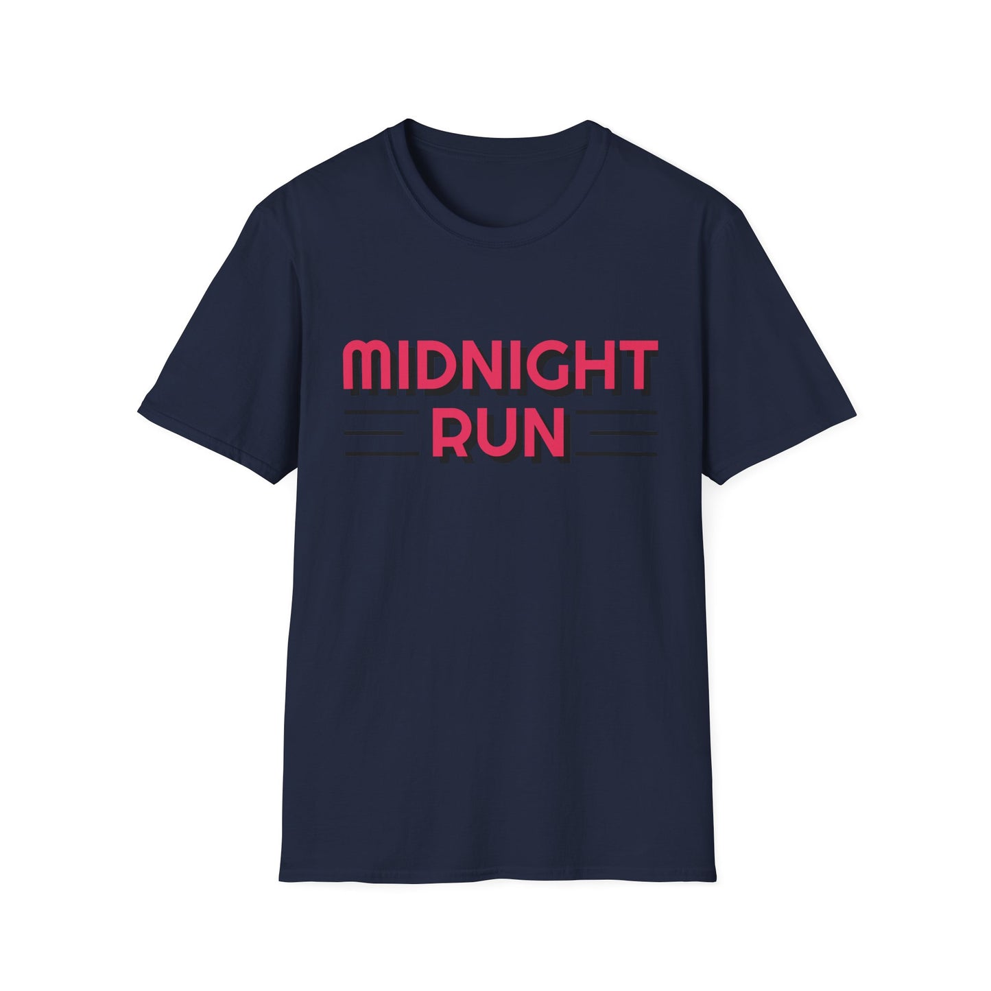 Midnight Run T-Shirt — Retro Pink Track Graphic Tee