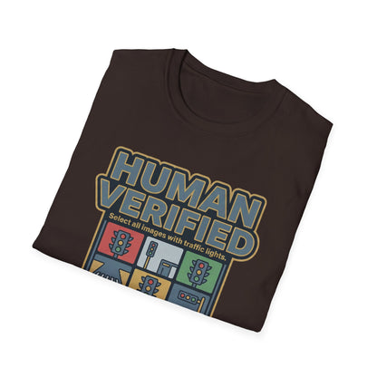 Human Verified T-Shirt — "I Am Not a Robot" CAPTCHA Graphic Tee