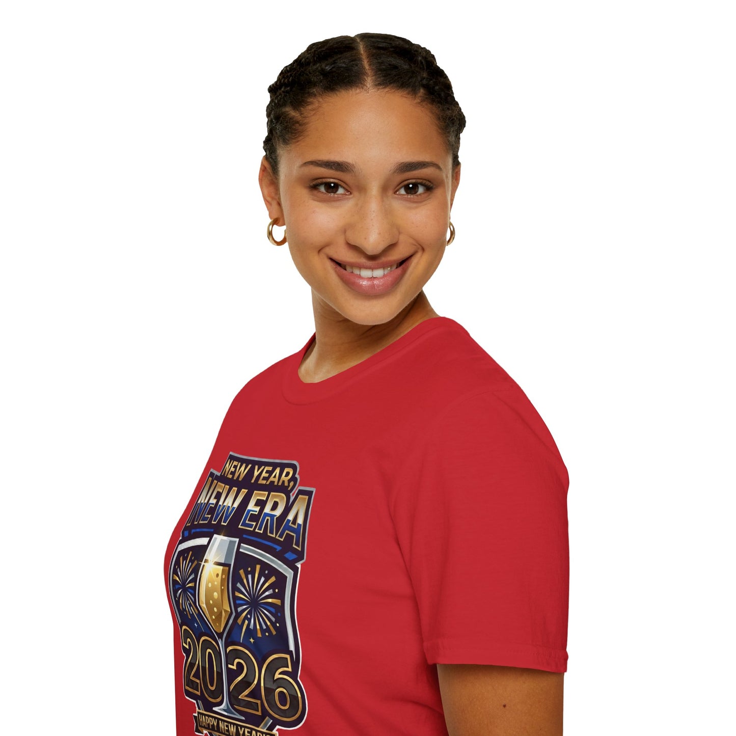 New Year 2026 T-Shirt – "New Year, New Era" Champagne & Fireworks Celebration Tee