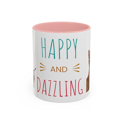 Happy and Dazzling Smoking Cat Coffee Mug — Cute Ginger Cat Accent Mug (11/15oz) (free shipping)