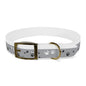 Grey Paw Print Dog Collar — Cute Bone & Paw Design, Durable Adjustable Pet Collar