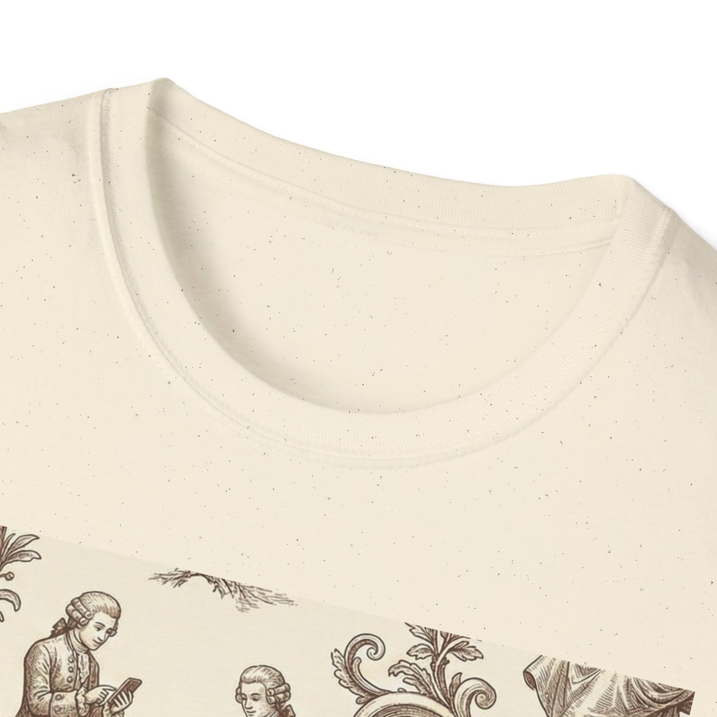 Vintage Doll Face Tee with Glitch Paint Splash