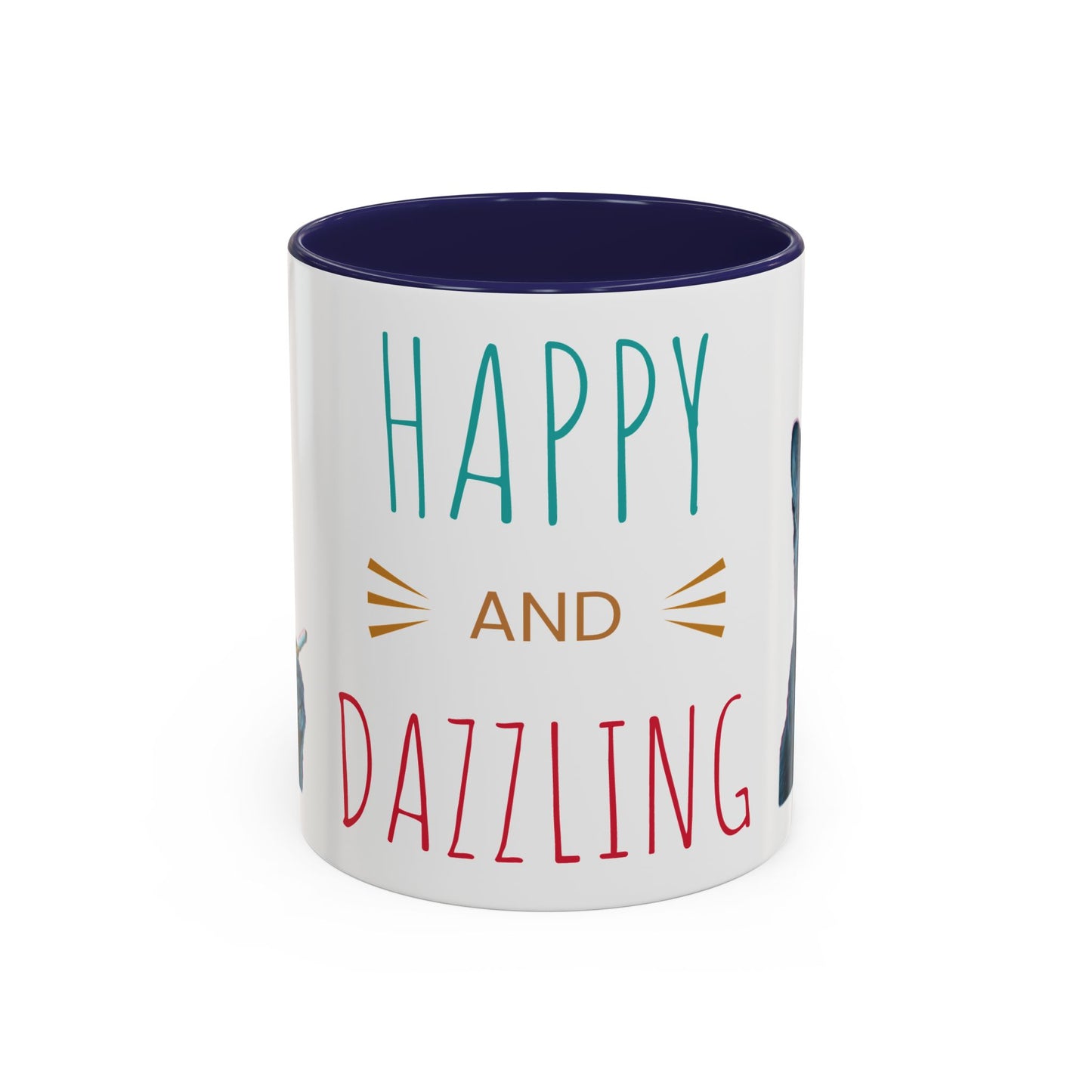 Happy and dazzling smoking cat Coffee Mug — "Happy and Dazzling" Cat Accent Mug (11/15oz) (free shipping)