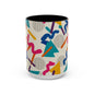 Retro Memphis Pattern Coffee Mug — 11/15oz Accent Ceramic Mug