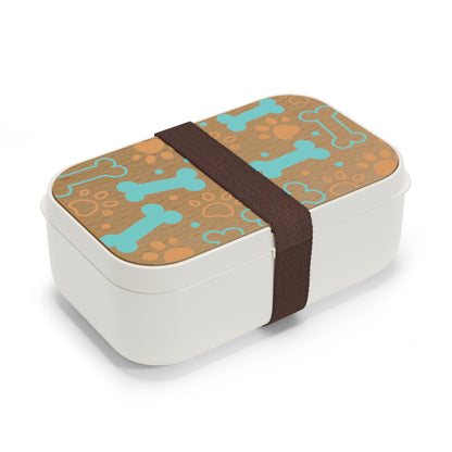 Pet-Themed Bento Lunch Box for Dog Lovers - Fun Bone & Paw Design