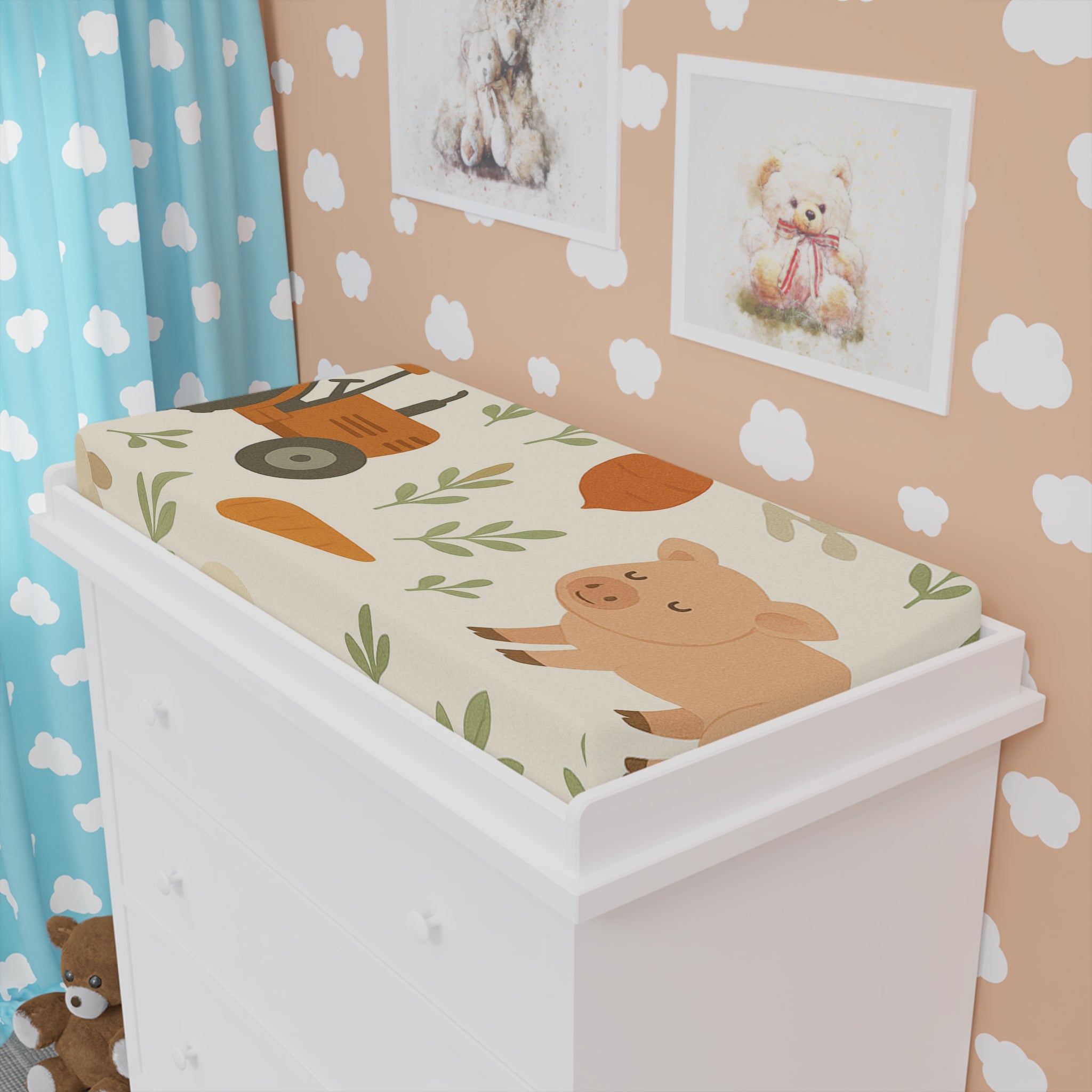 Farm Animal Baby Changing Pad Cover