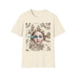 Vintage Doll Face Tee with Glitch Paint Splash