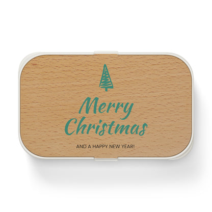 Merry Christmas Bento Lunch Box - Eco-Friendly Holiday Meal Container