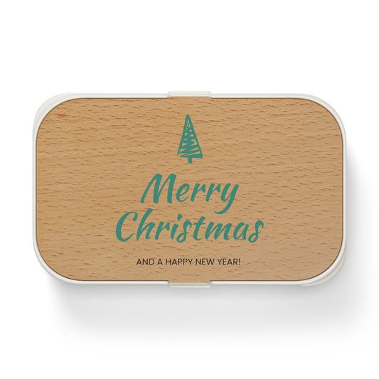 Merry Christmas Bento Lunch Box - Eco-Friendly Holiday Meal Container