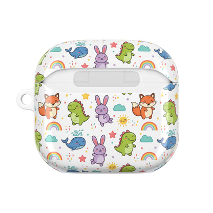 Cute Rainbow Dino & Bunny AirPod Case — Kawaii Animal Protective Cover (free Shipping)
