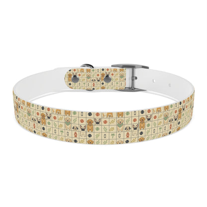 Vintage Puppy Pattern Dog Collar – Cute Retro Dogs & Bones Design