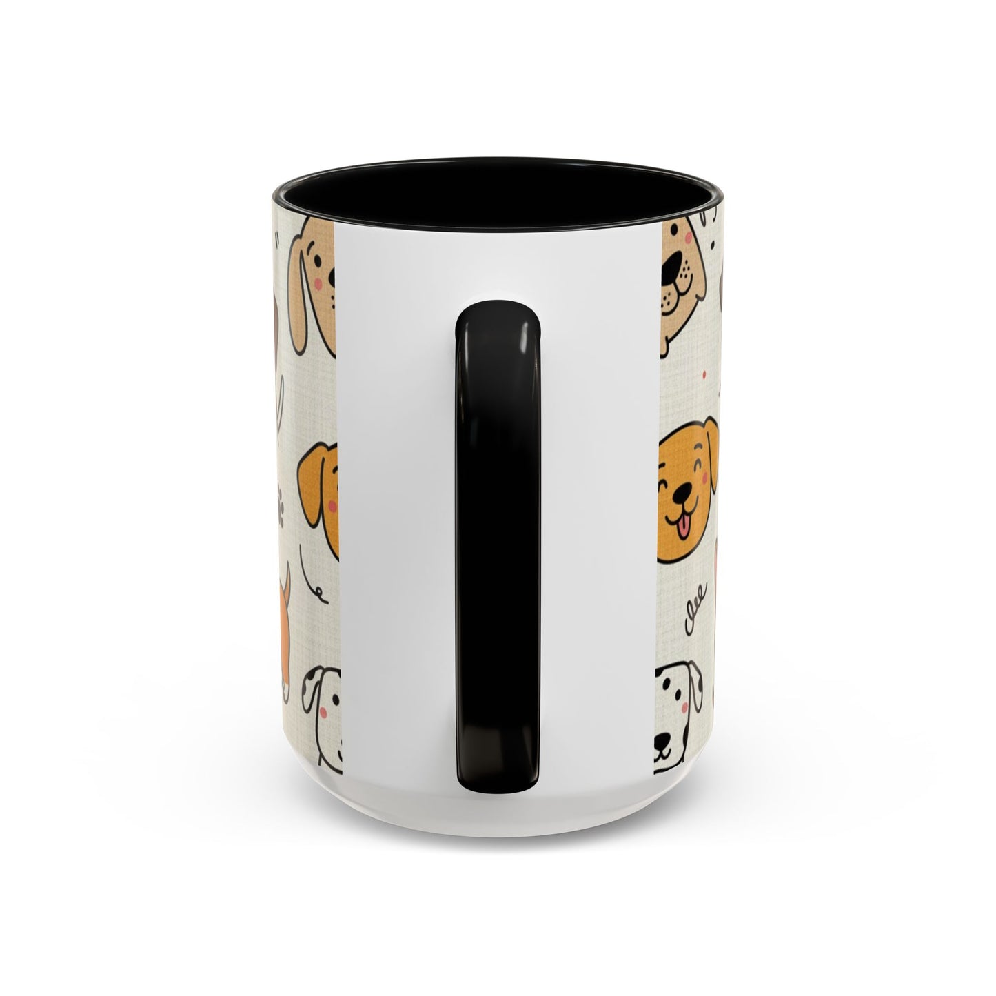 Cute Dog Pattern Accent Coffee Mug – Cute Cartoon Puppies 11/15oz